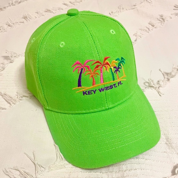 Key West Florida Neon Green Ball Cap - Picture 1 of 3